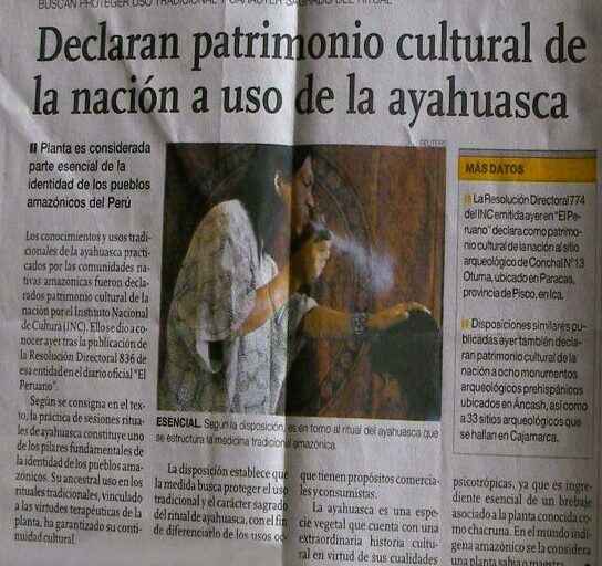 Gobiernos de Brasil y Perú declaran a la Ayahuasca Patrimonio Cultural